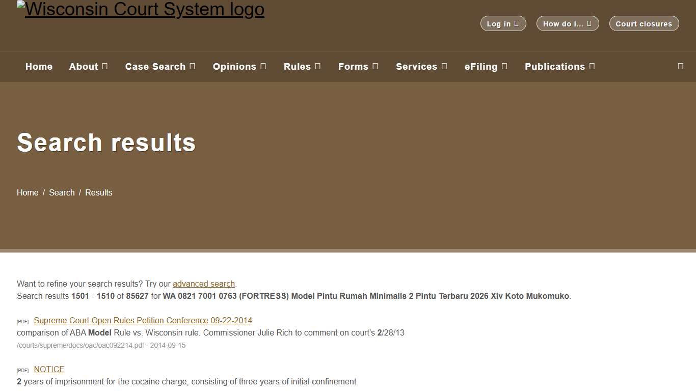Wisconsin Court System - Search